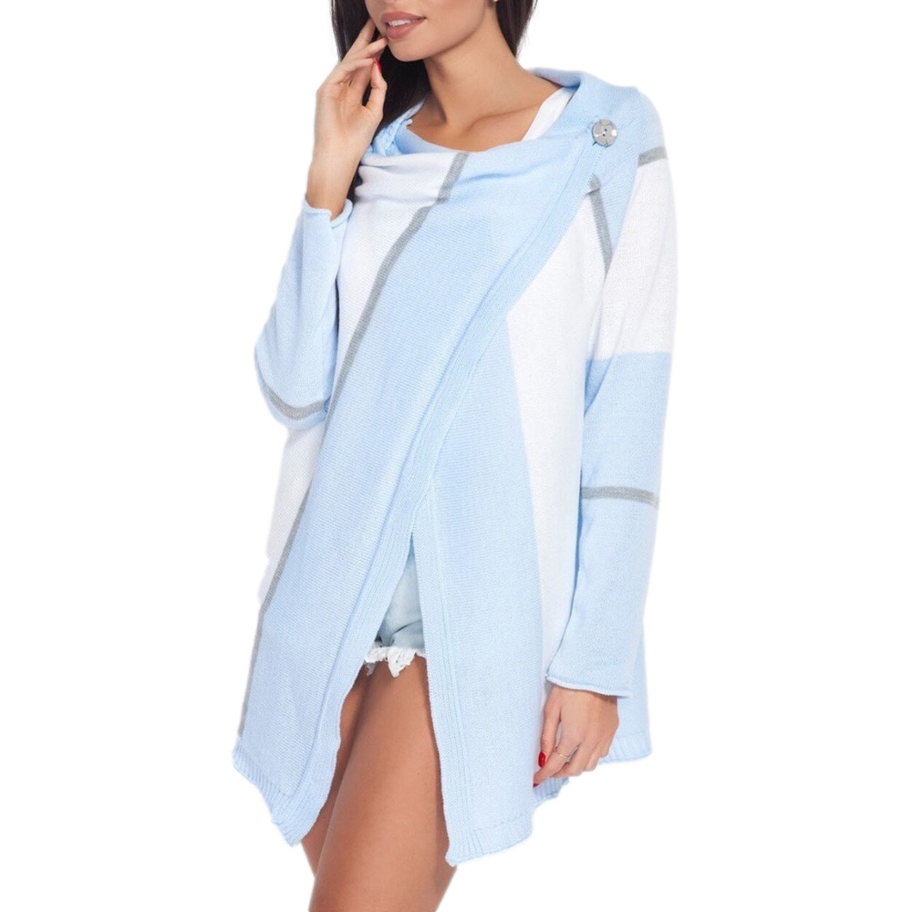 𝅺FOBYA stripe wrap cardigan sweater